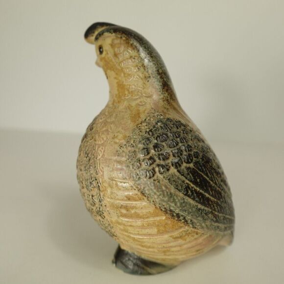 Mother & Baby Quail Figurines Earth Tone Japan - Picture 2 of 11